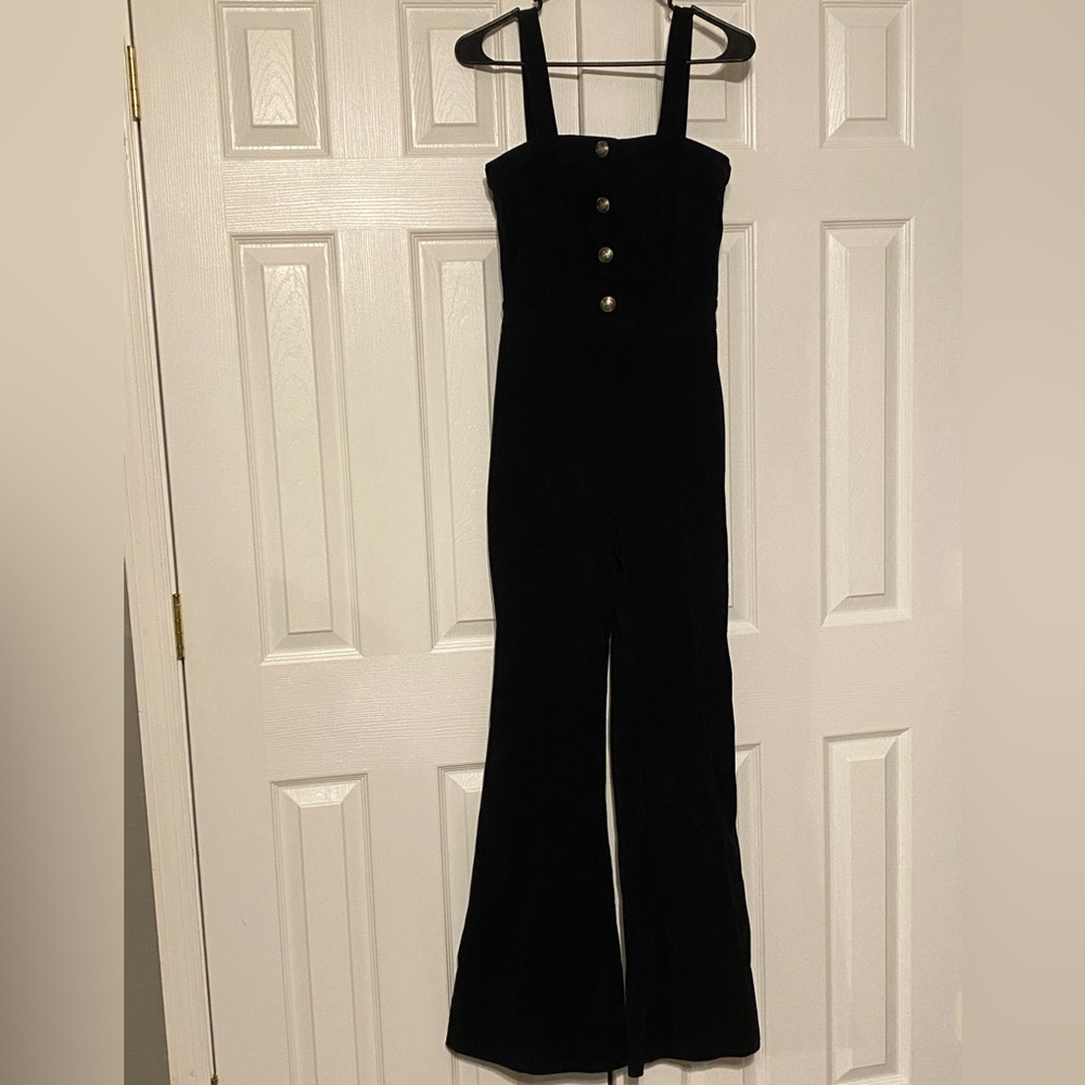 Jealous Tomato Black Jumpsuit with Button Accents